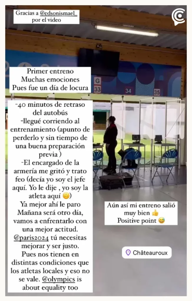 Alejandra Zavala denuncia maltrato en su primer entrenamiento en los Juegos Olímpicos de París 2024