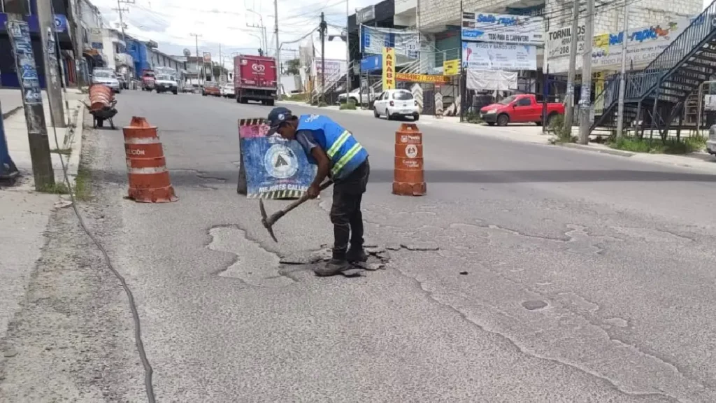 Avanza séptima etapa del programa de bacheo del Ayuntamiento de Puebla