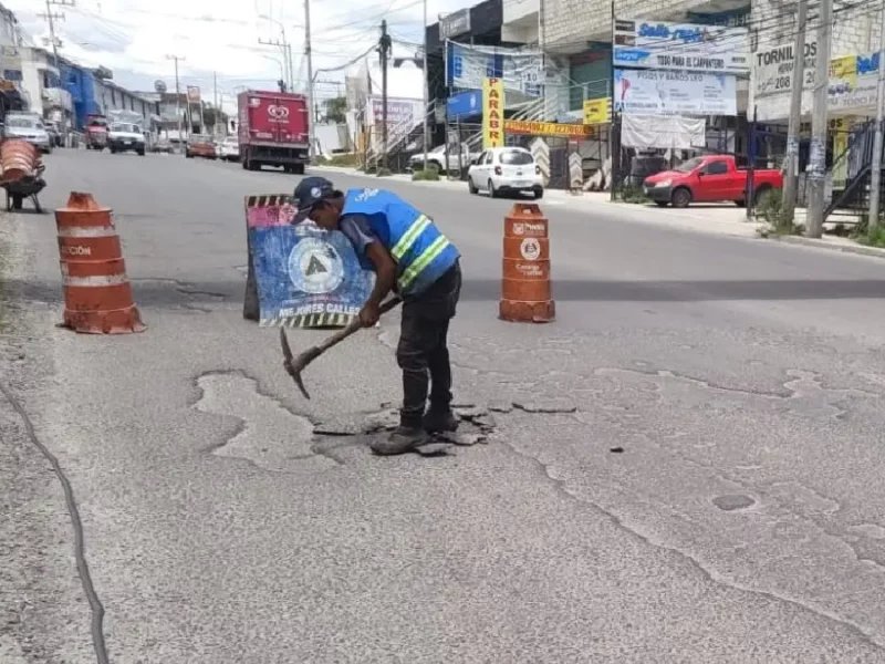 Avanza séptima etapa del programa de bacheo del Ayuntamiento de Puebla