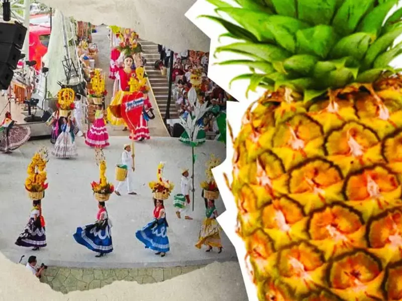 Mujeres se pelean por una piña en la Guelaguetza 2024