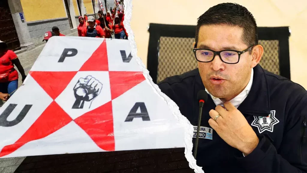 SSP Puebla pide respetar a policías tras enfrentamiento con ambulantes de UPVA “28 de octubre” 