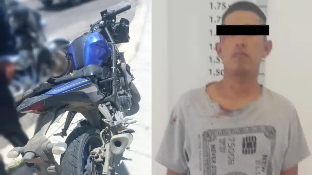 Recupera Vialidad de San Andrés Cholula motocicleta con reporte de robo, hay un detenido