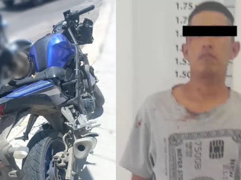 Recupera Vialidad de San Andrés Cholula motocicleta con reporte de robo, hay un detenido