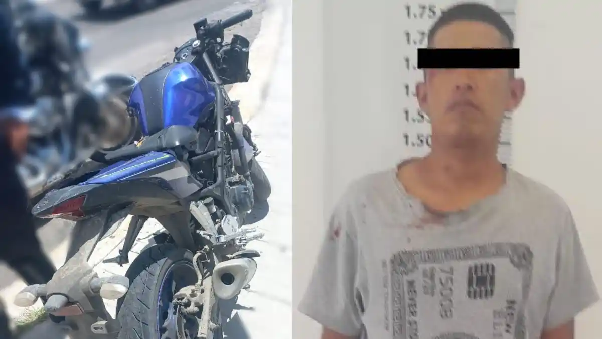Recupera Vialidad de San Andrés Cholula motocicleta con reporte de robo, hay un detenido