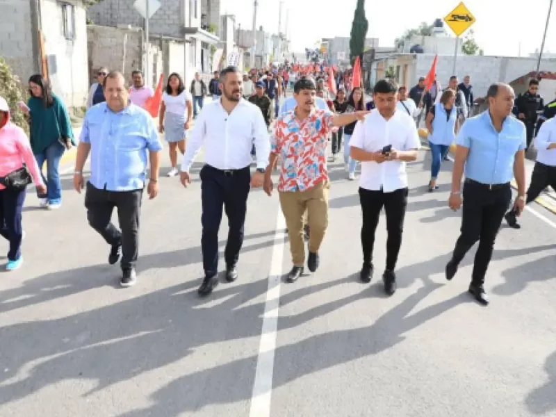 Entrega Ayuntamiento de Puebla rehabilitación de vialidad al sur de la ciudad