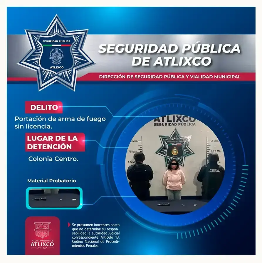 2 mujeres y un hombre: los detenidos en Atlixco gracias al trabajo de la policía
