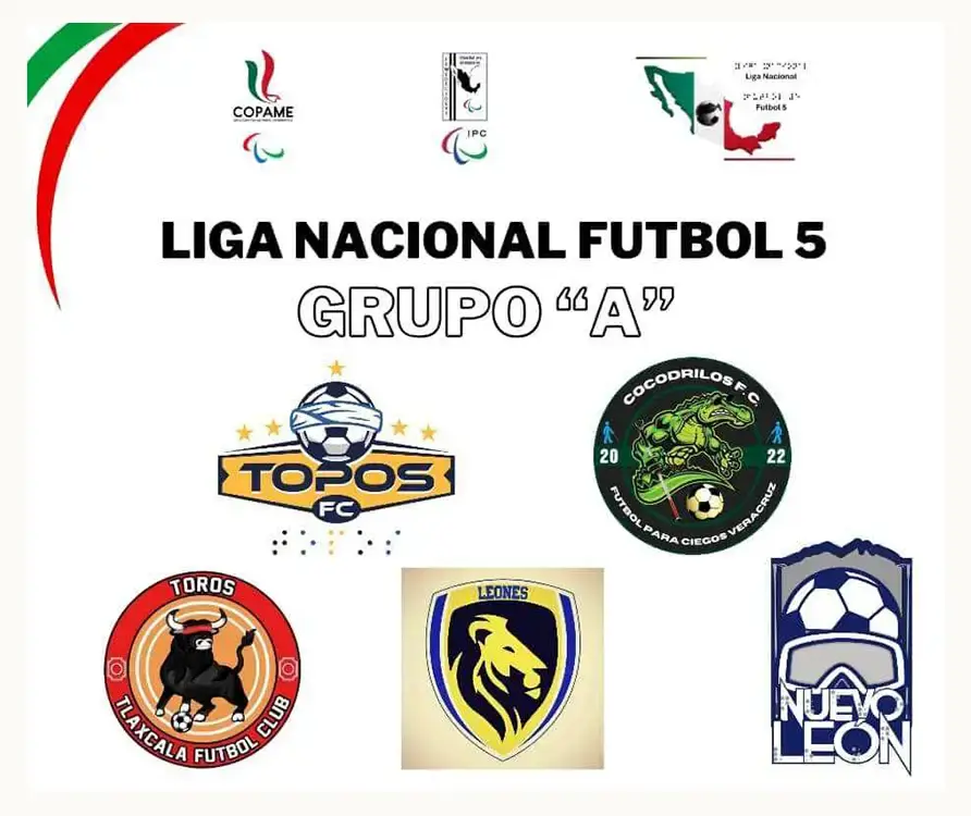 Presentan a rivales de Topos FC en la Liga Nacional de Fútbol 5 para Ciegos