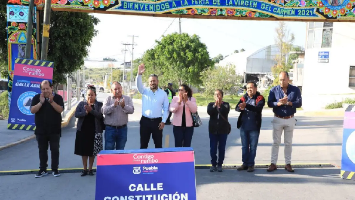Gobierno municipal renueva calle constitución en Santo Tomás Chautla