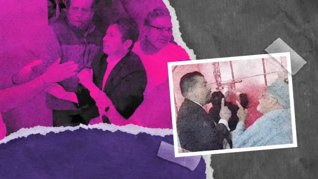 Trabajadores del Poder Judicial Puebla se enfrentan a golpes en foro de ministra Lenia Batres