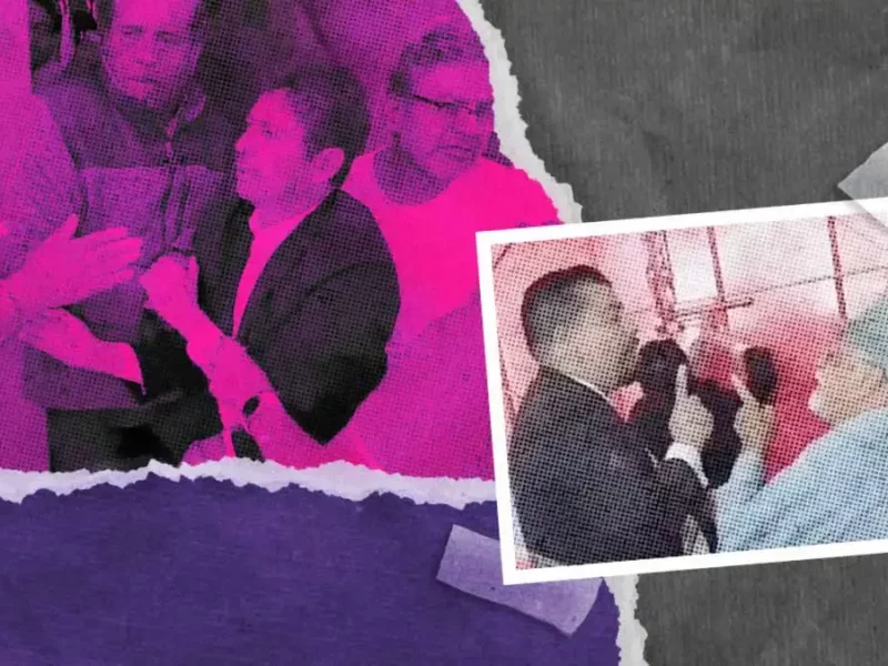 Trabajadores del Poder Judicial Puebla se enfrentan a golpes en foro de ministra Lenia Batres