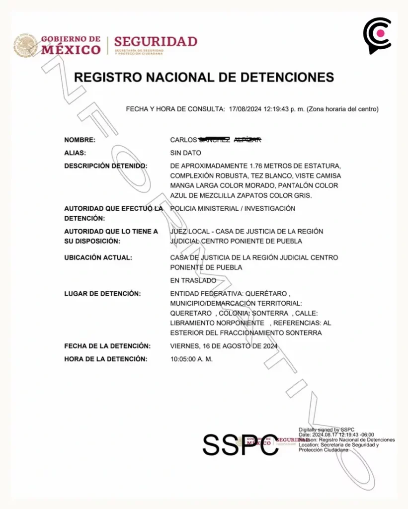 Detienen al excomisario ejidal de Tlahuapan en Querétaro; responsable del bloqueo de la autopista México-Puebla 