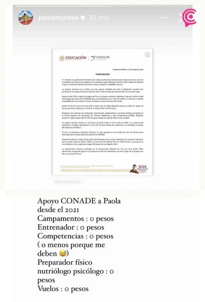 Conade debe beca a Paola Moran desde 2021
