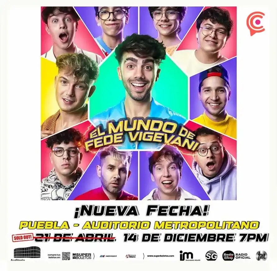 “El Mundo de Fede Vigevani” tendrá una nueva fecha en Puebla  