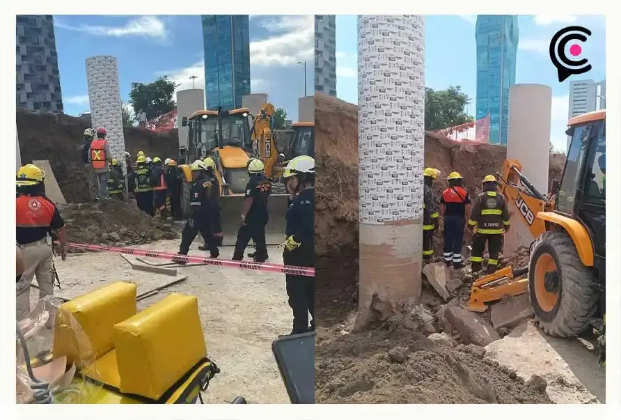 Mueren sepultados dos trabajadores en las obras del distribuidor en la Vía Atlixcáyotl