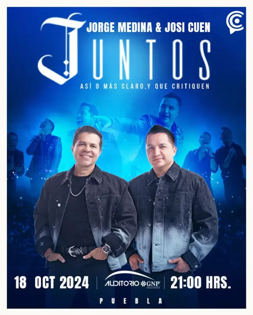 Jorge Medina y Josi Cuen juntos en concierto por primera vez en Puebla