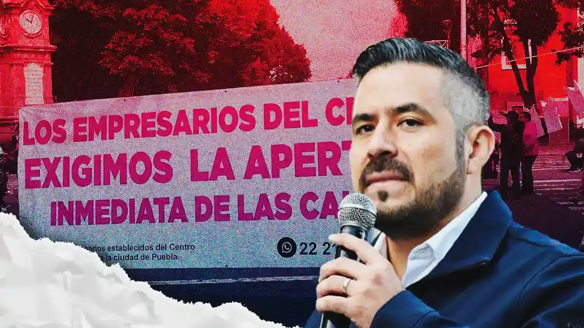 Manifestación de comerciantes del Centro Histórico de Puebla podría estar orquestada por ambulantes: Adán Domínguez