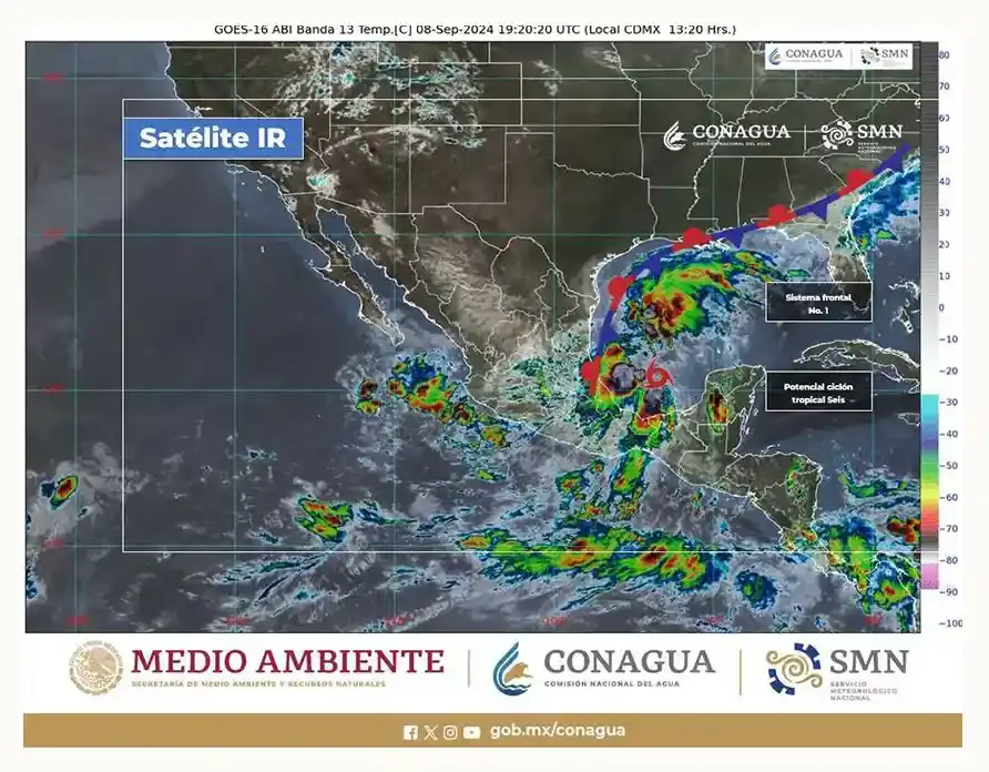 Conagua emite aviso de Potencial Ciclón Tropical 6, provocará tormentas en Puebla