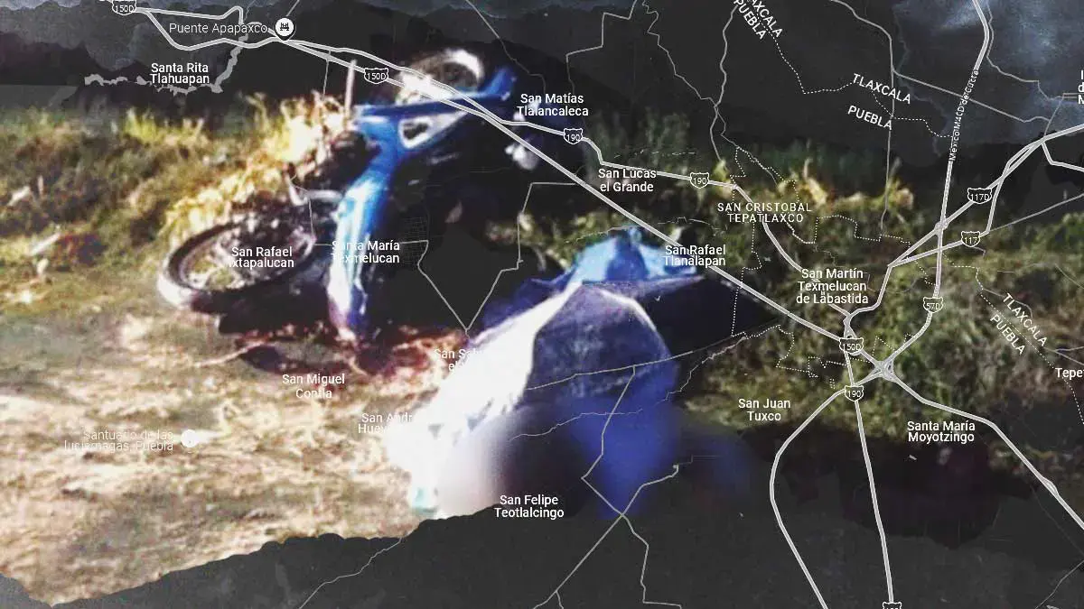 A balazos, matan a motociclista en San Martín Texmelucan; presuntamente era ladrón