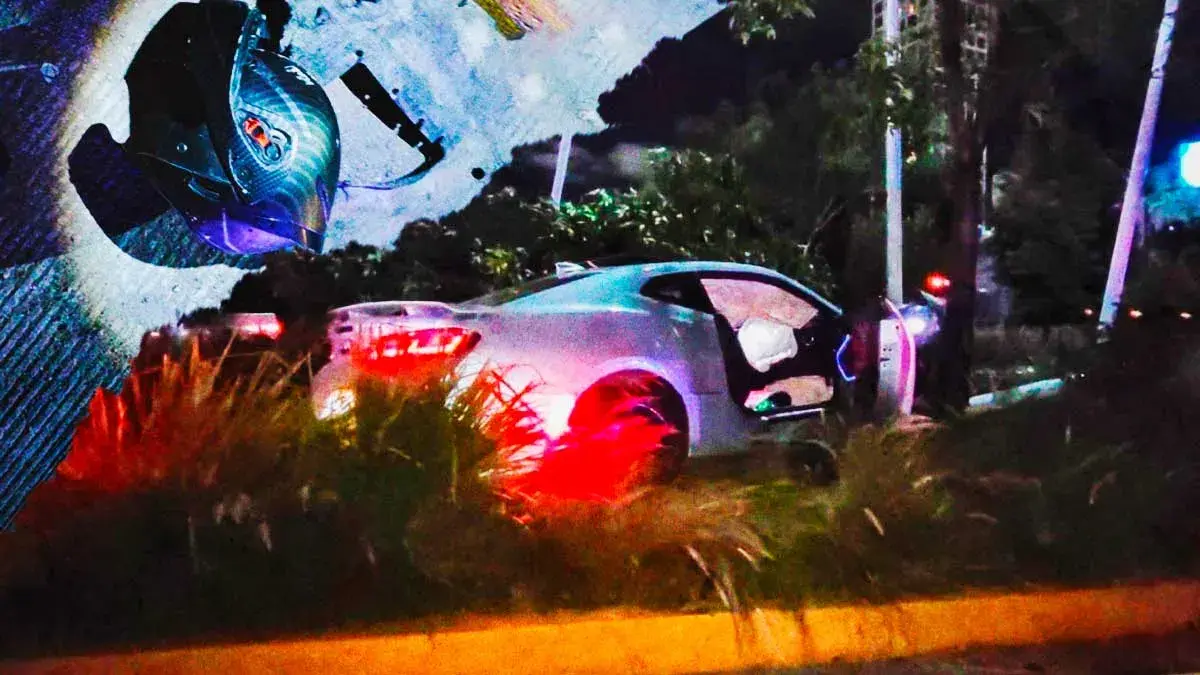 Conductor borracho de Camaro impactó y mató a motociclista en la Vía Atlixcáyotl, Puebla
