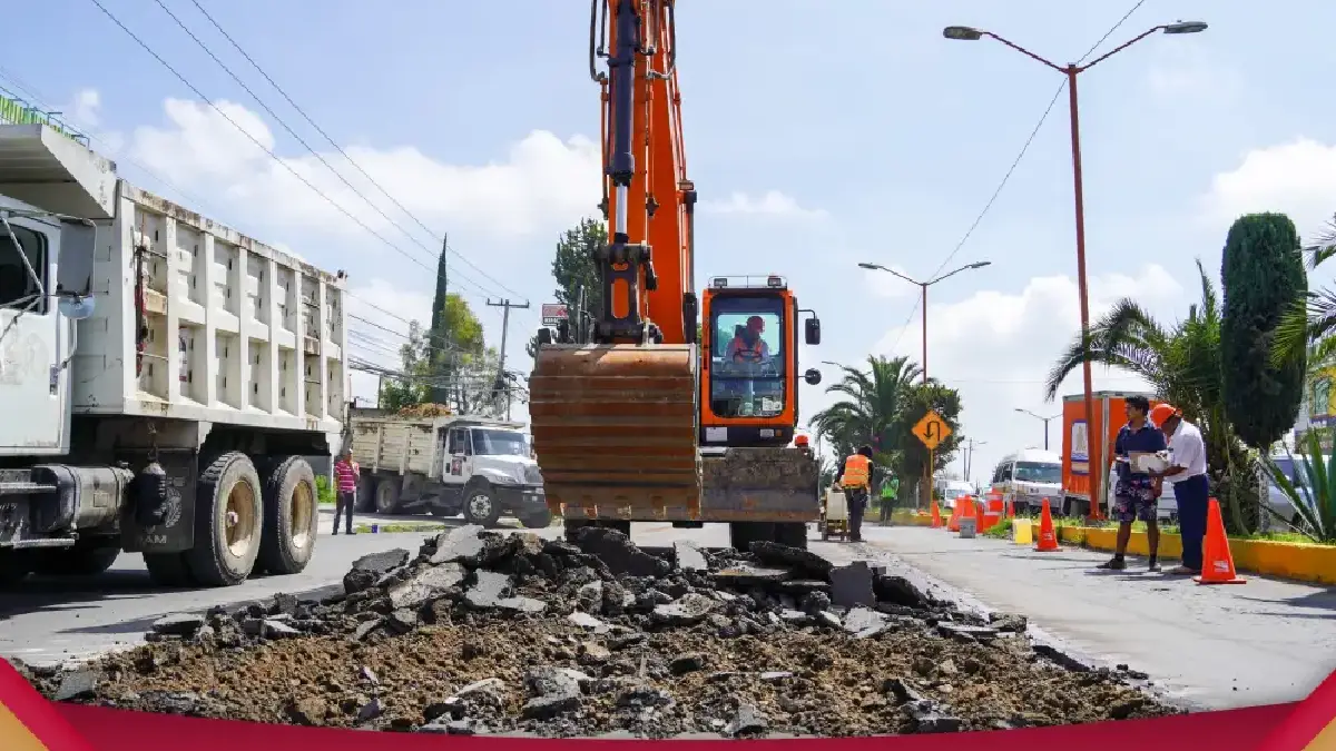 Avanzan obras en San Baltazar y en boulevard Xicoténcatl en Texmelucan