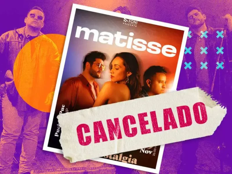 Cancelan concierto de Matisse en Puebla; así puedes solicitar tu reembolso 