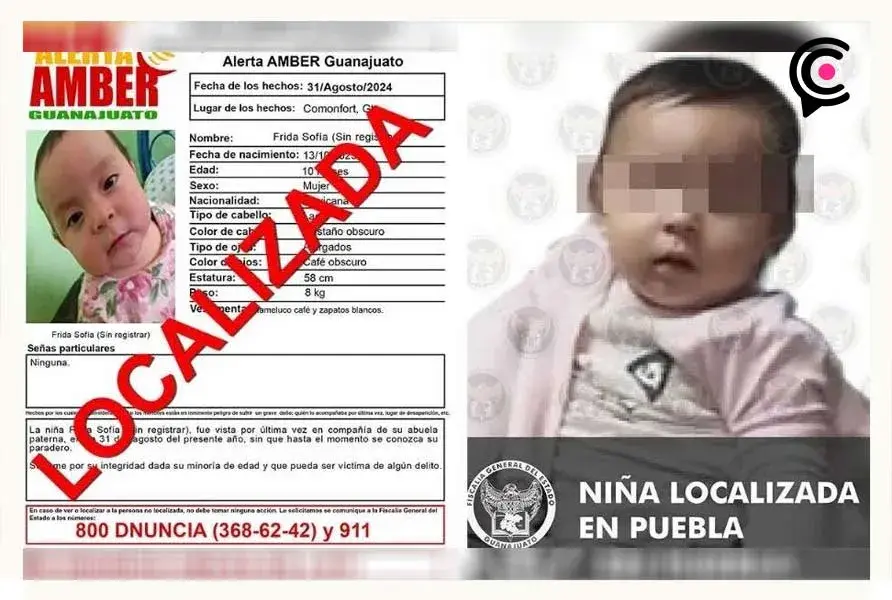 Por robo de la niña Frida Sofía detiene FGR a banda de tratantes en Izúcar