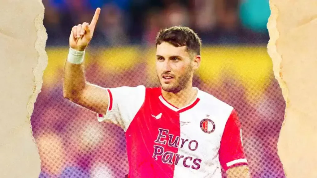 Santiago Giménez sale por lesión en el Feyenoord vs NAC Breda en la Eredivisie  
