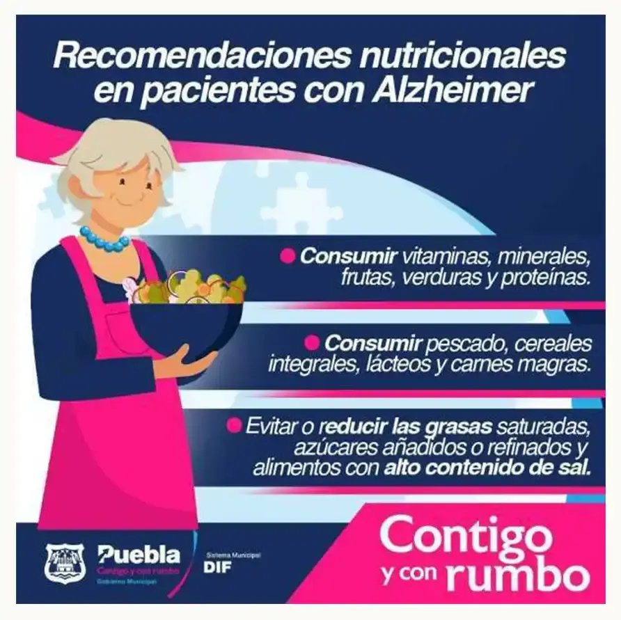 SMDIF Puebla recomienda una adecuada nutrición para pacientes con Alzheimer
