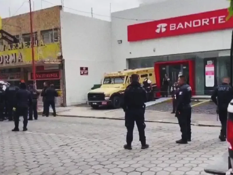 Tras agresión, custodio baleó en el tobillo a cuentahabiente de Banorte en Tehuacán 