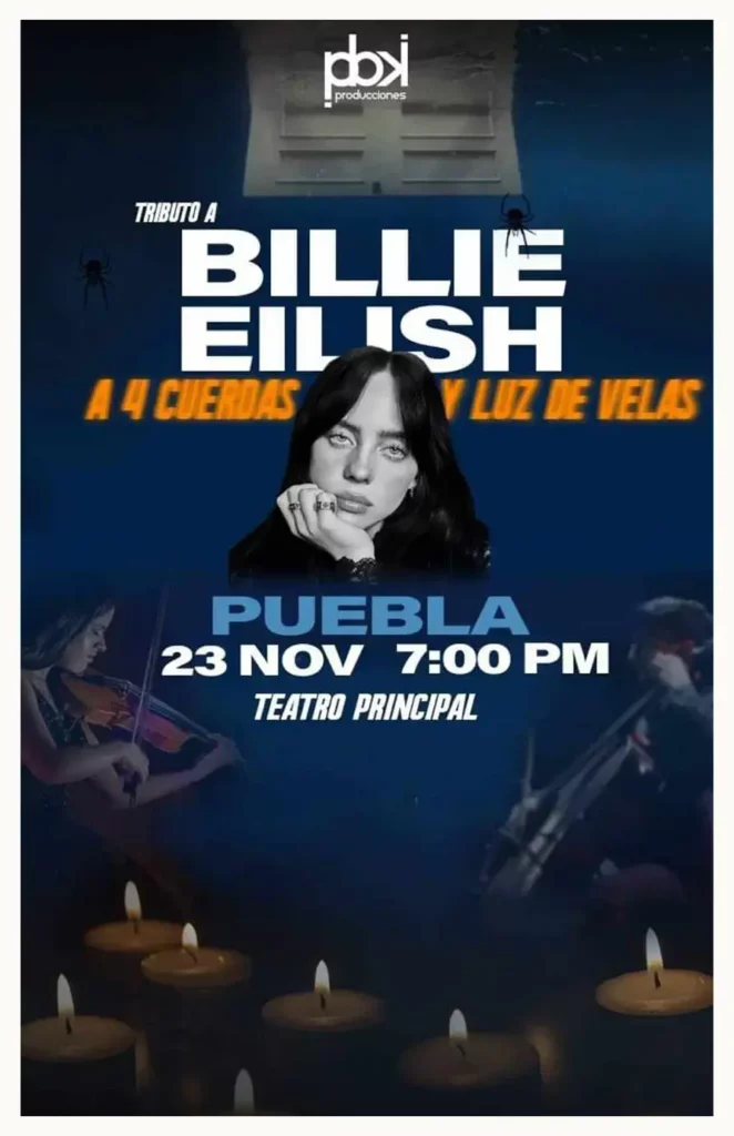 Disfruta de un tributo a Billie Eilish a la luz de velas en Puebla