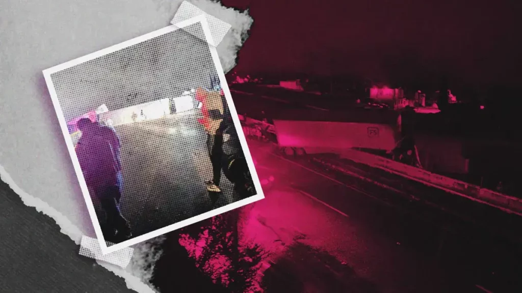 Tráiler chocó contra dos autos y volcó en la autopista México-Puebla; diez personas resultaron heridas
