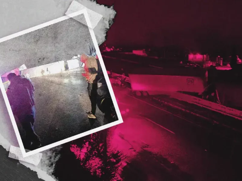 Tráiler chocó contra dos autos y volcó en la autopista México-Puebla; diez personas resultaron heridas