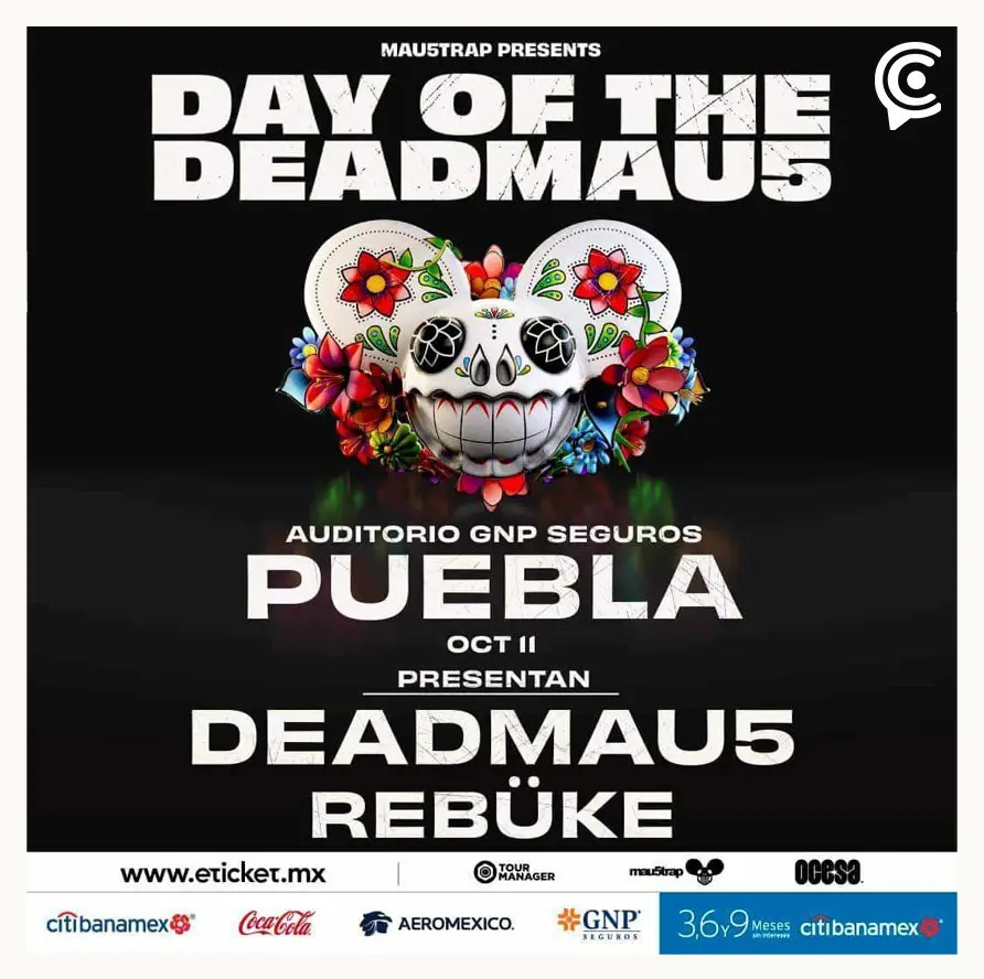Deadmau5, Juan Solo y más eventos en Puebla del 7 al 13 de octubre 