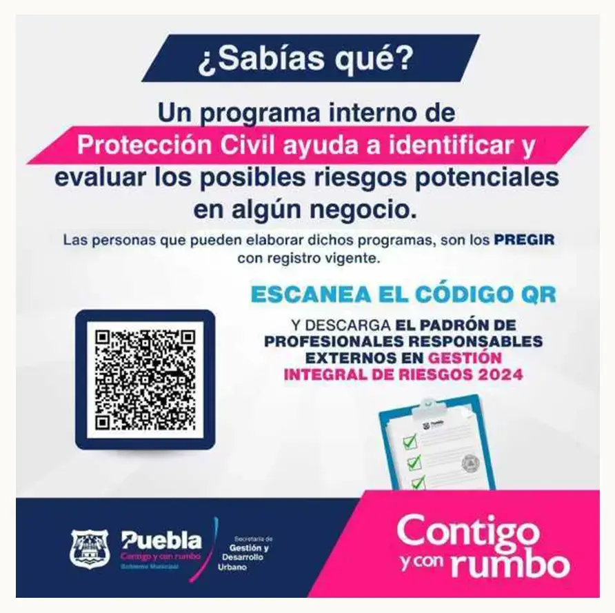 Ayuntamiento de Puebla promueve programa interno de protección civil
