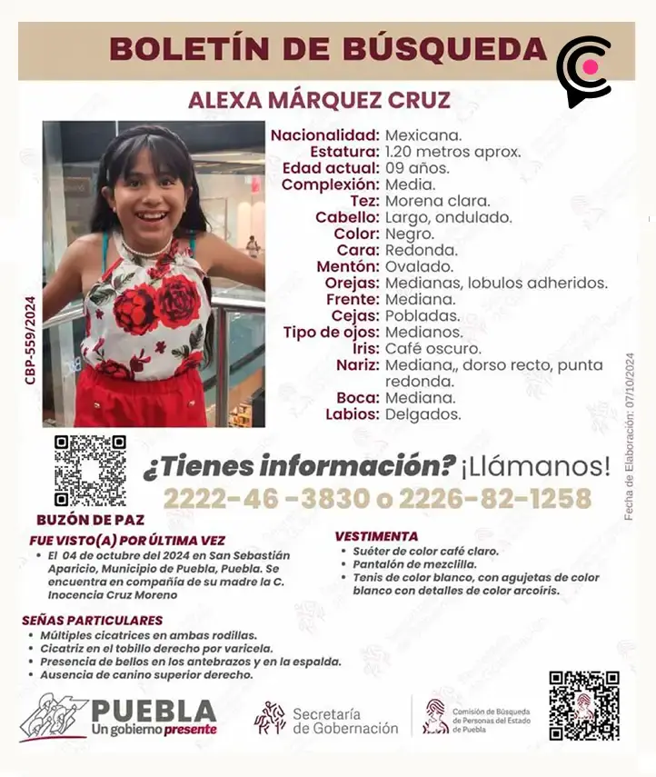 Desaparece Inocencia y Alexa en Aparicio; mamá e hija son originarias de Tetela, Puebla