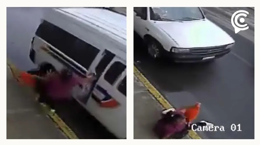 Conductor de combi tira a una señora en Tehuacán; caso se viraliza