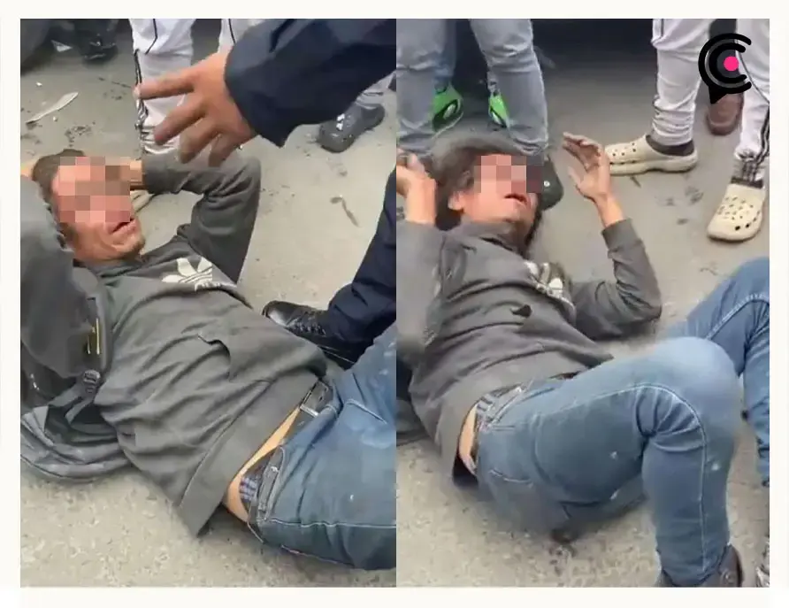 Vecinos golpean y detienen a ladrón de motocicletas en Agua Santa, Puebla