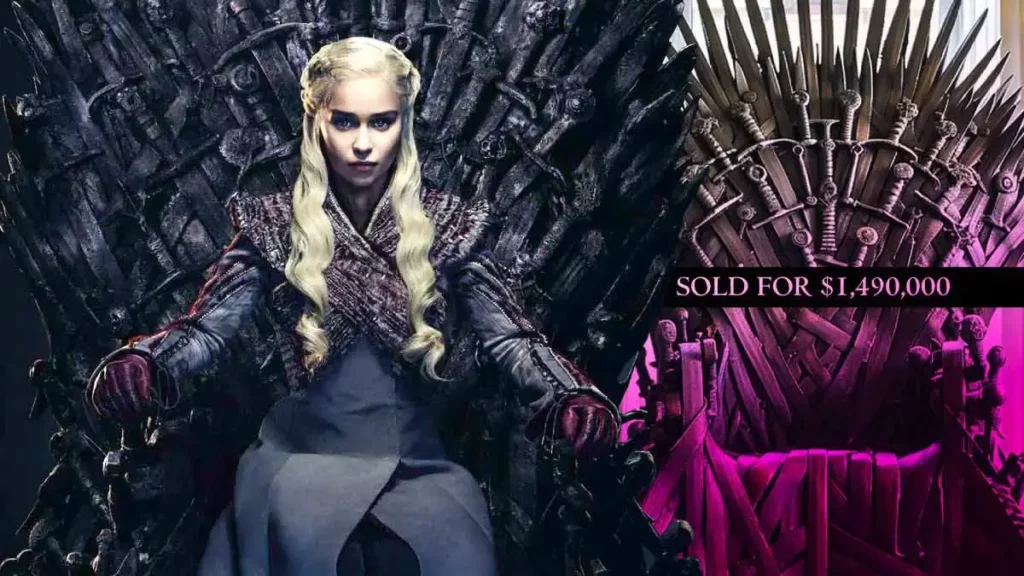 Pagan casi medio millón de dólares por trono de Game of Thrones es en subasta