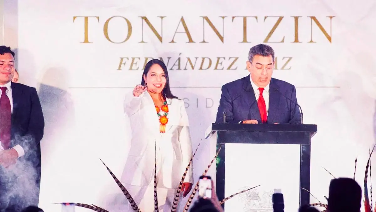 Entre rituales, Tonantzin Fernández rinde protesta como presidenta municipal de San Pedro Cholula 