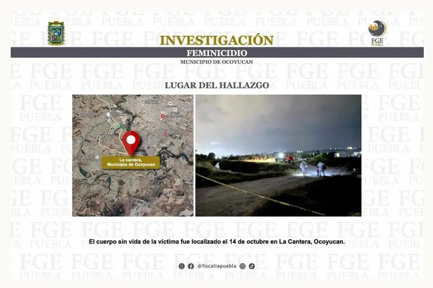 Detienen al presunto cómplice del feminicida de María Enriqueta; ocultó su cuerpo en Ocoyucan, Puebla