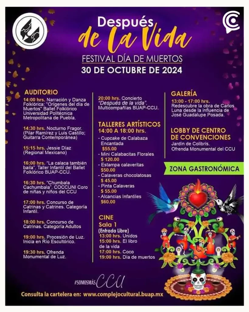 Estas son las actividades para disfrutar en Puebla por el Día de Muertos