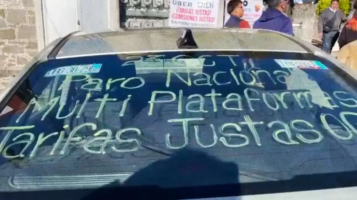 Conductores de Uber y Didi de Puebla realizan paro nacional, exigen tarifas justas y seguridad