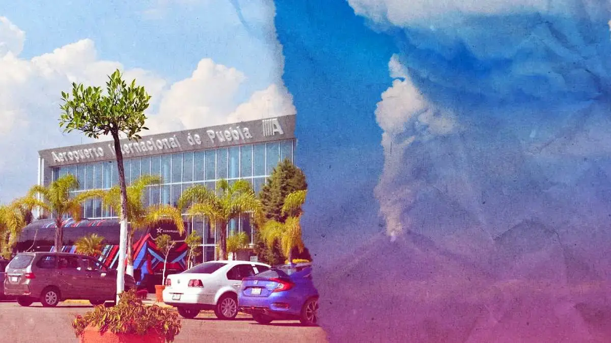 Volcán Popocatépetl provoca caída de ceniza y cancelación de actividades en el Aeropuerto Hermanos Serdán