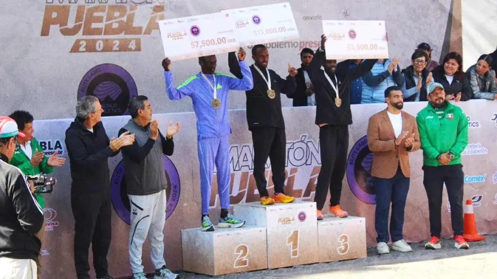 Debele Fikadu Kebebe gana el Maratón de Puebla 2024; logran certificación de World Athletics 