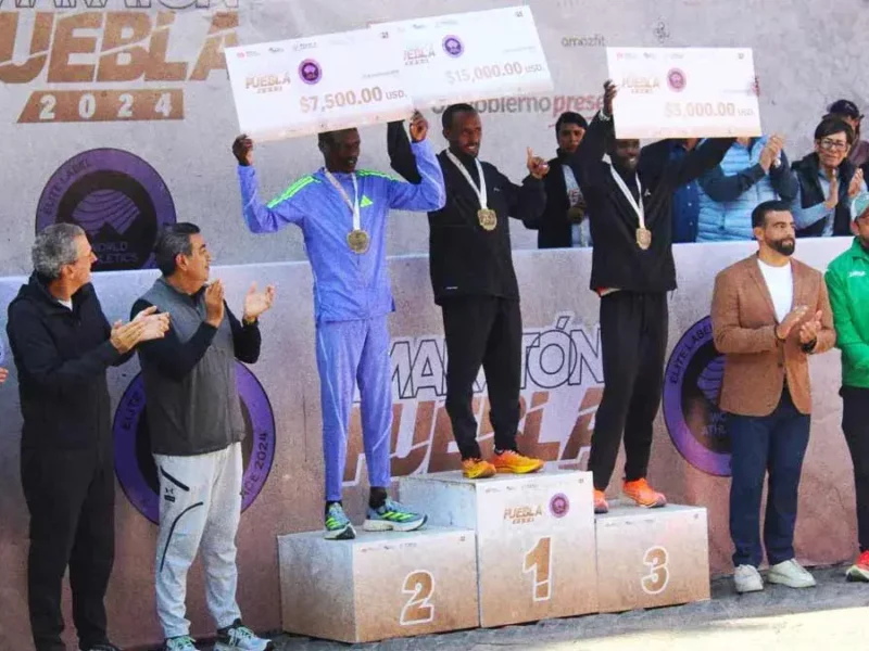 Debele Fikadu Kebebe gana el Maratón de Puebla 2024; logran certificación de World Athletics 