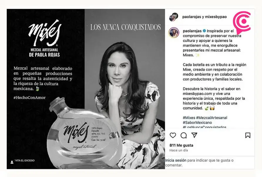 Gobierno de Oaxaca acusa a Paola Rojas de “apropiación cultural” por su mezcal “Mixes”