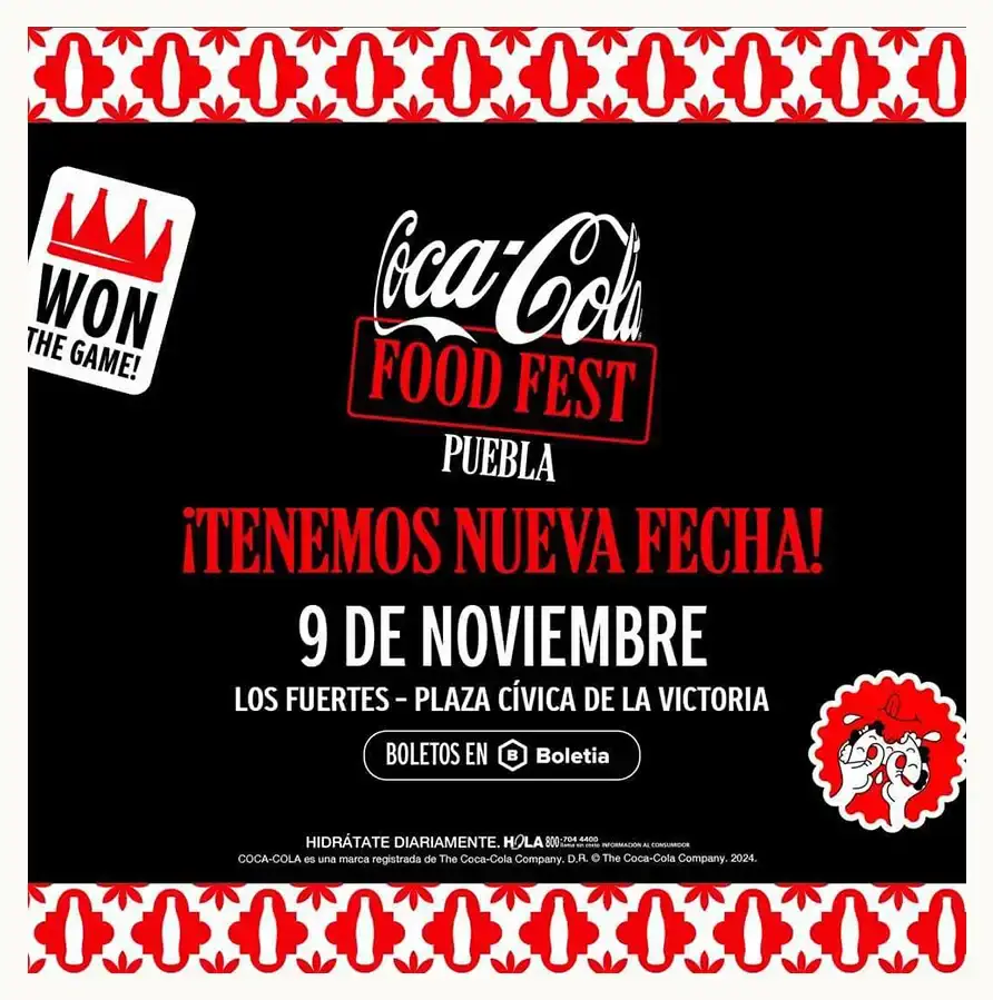 Coca Cola Food Fest 2024 tiene nueva fecha y sede en Puebla