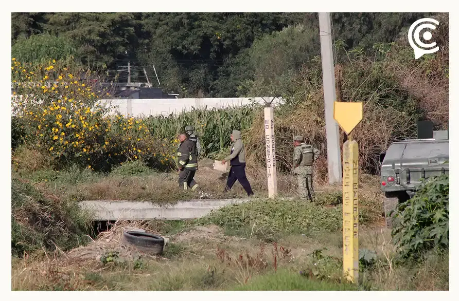 Huachigaseros escapan tras provocar fuga de gas en toma clandestina de Pemex en Texmelucan