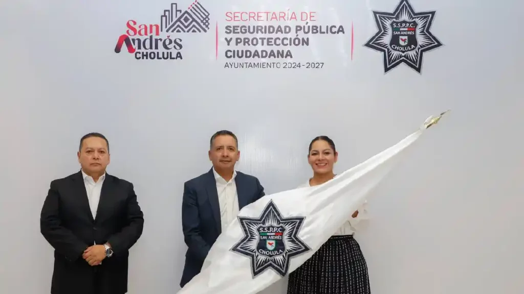 Se realiza cambio de mando en seguridad pública de San Andrés Cholula