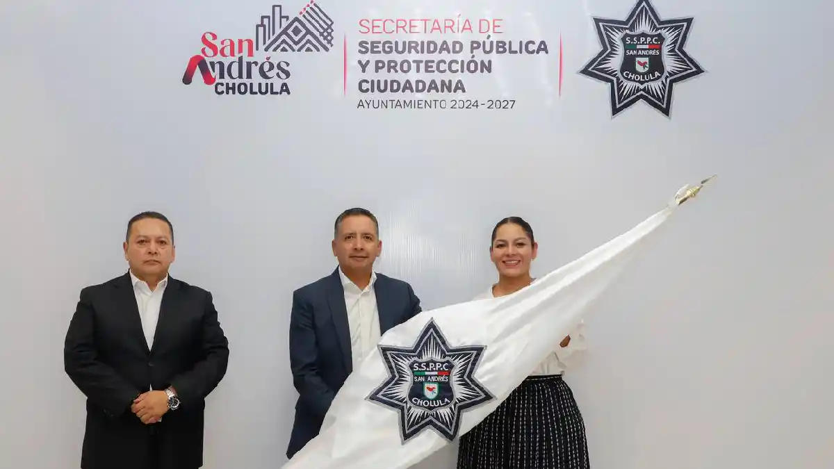 Se realiza cambio de mando en seguridad pública de San Andrés Cholula